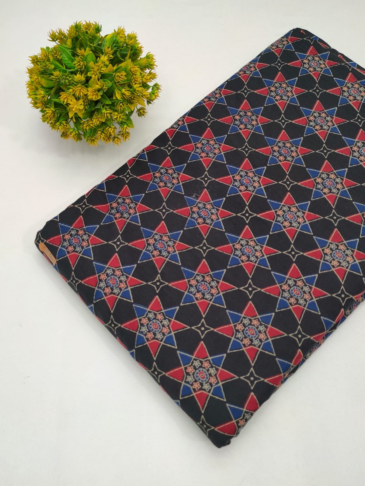Cotton fabric dress material from sanganeri print with screen printing