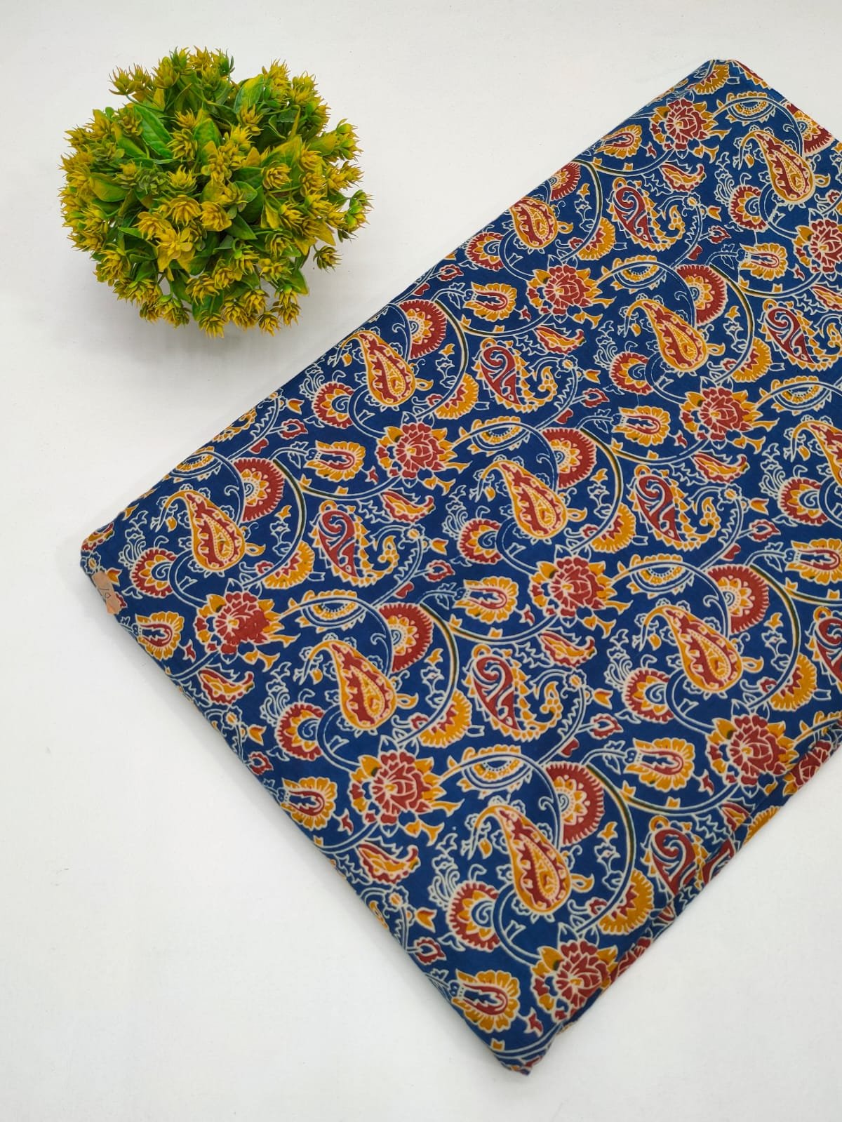 Cotton fabric dress material from sanganeri print with screen printing