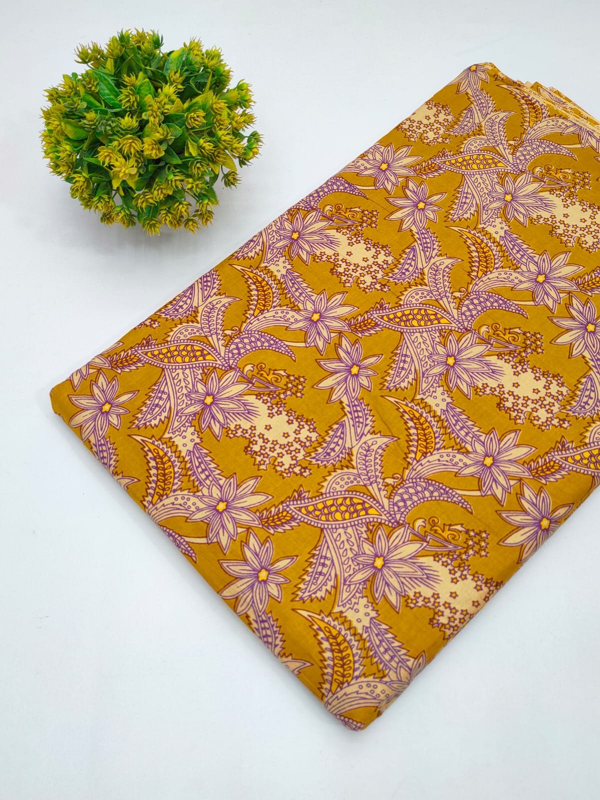Cotton fabric dress material from sanganeri print with screen printing