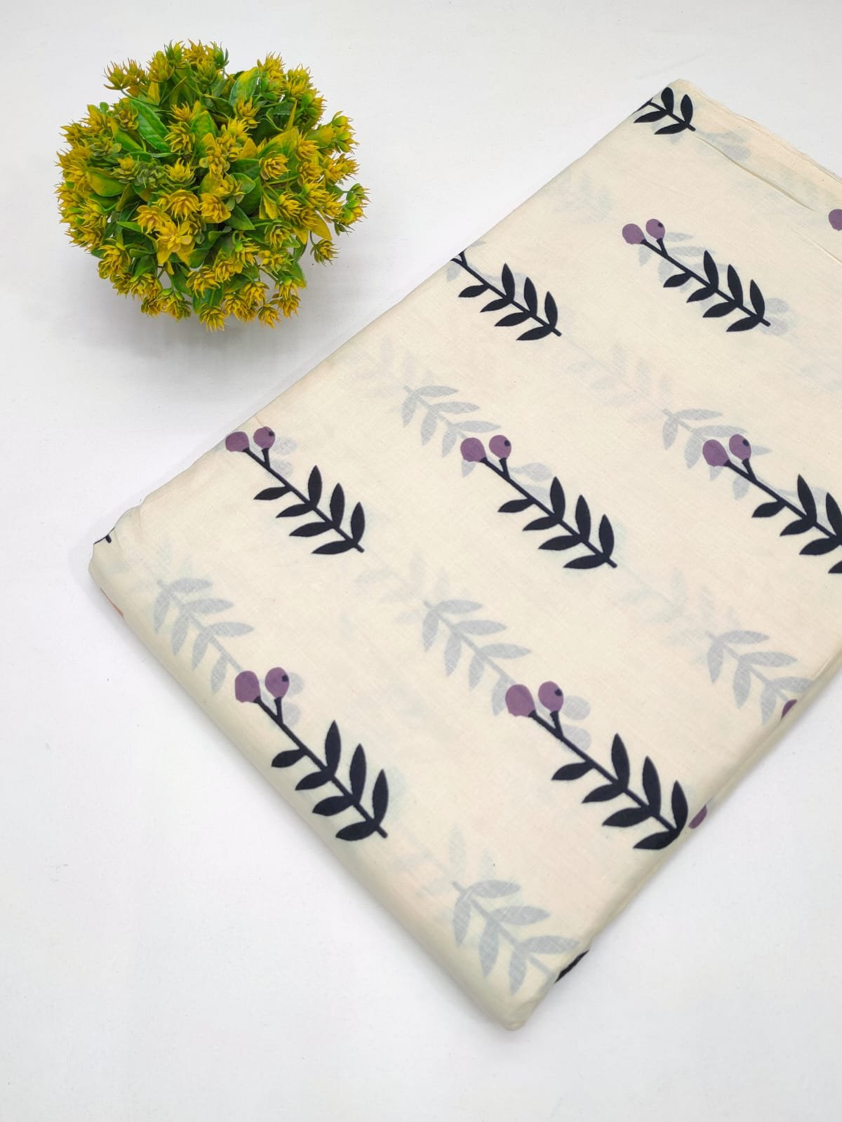 Cotton fabric dress material from sanganeri print with screen printing