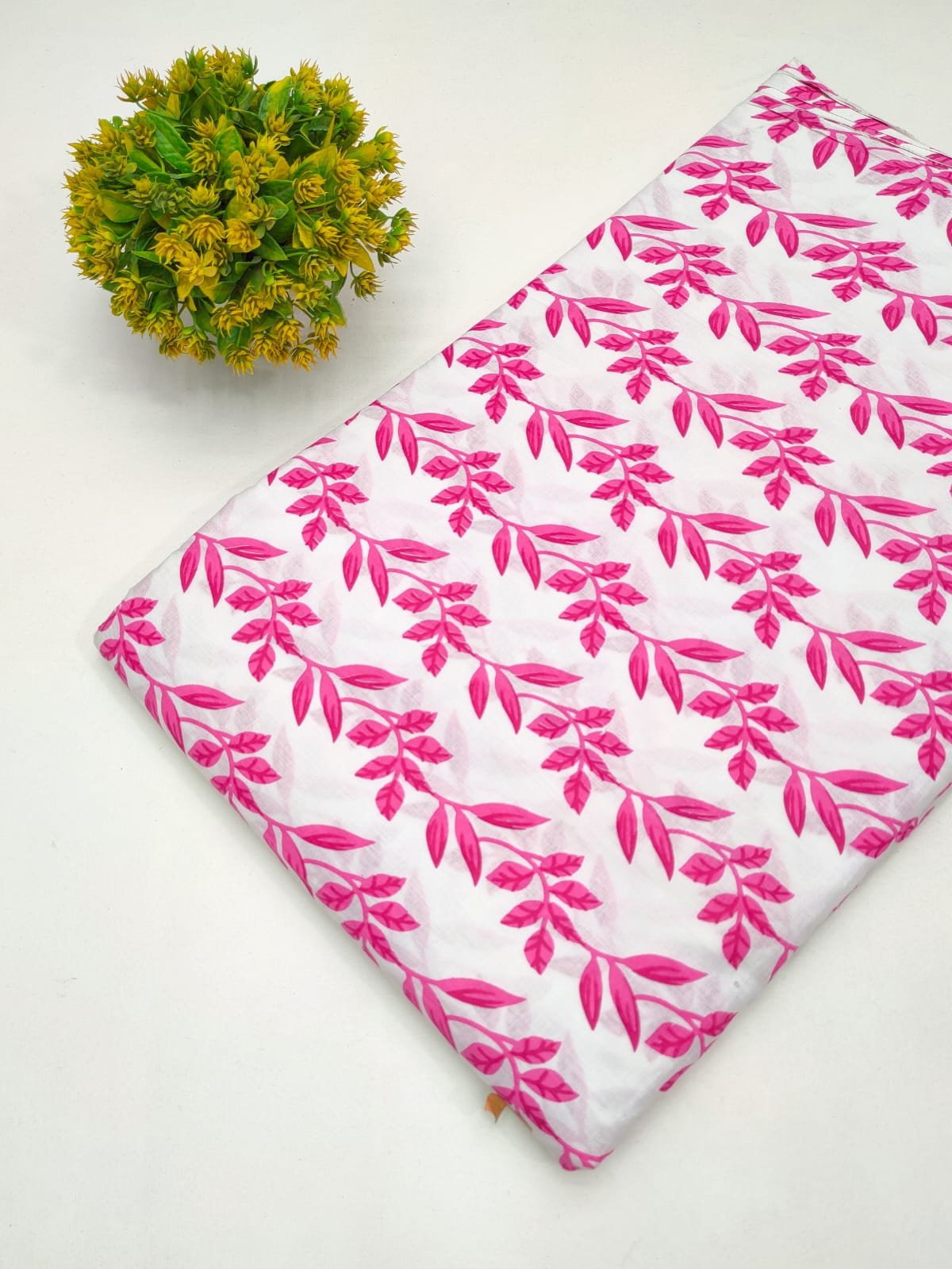 Cotton fabric dress material from sanganeri print with screen printing