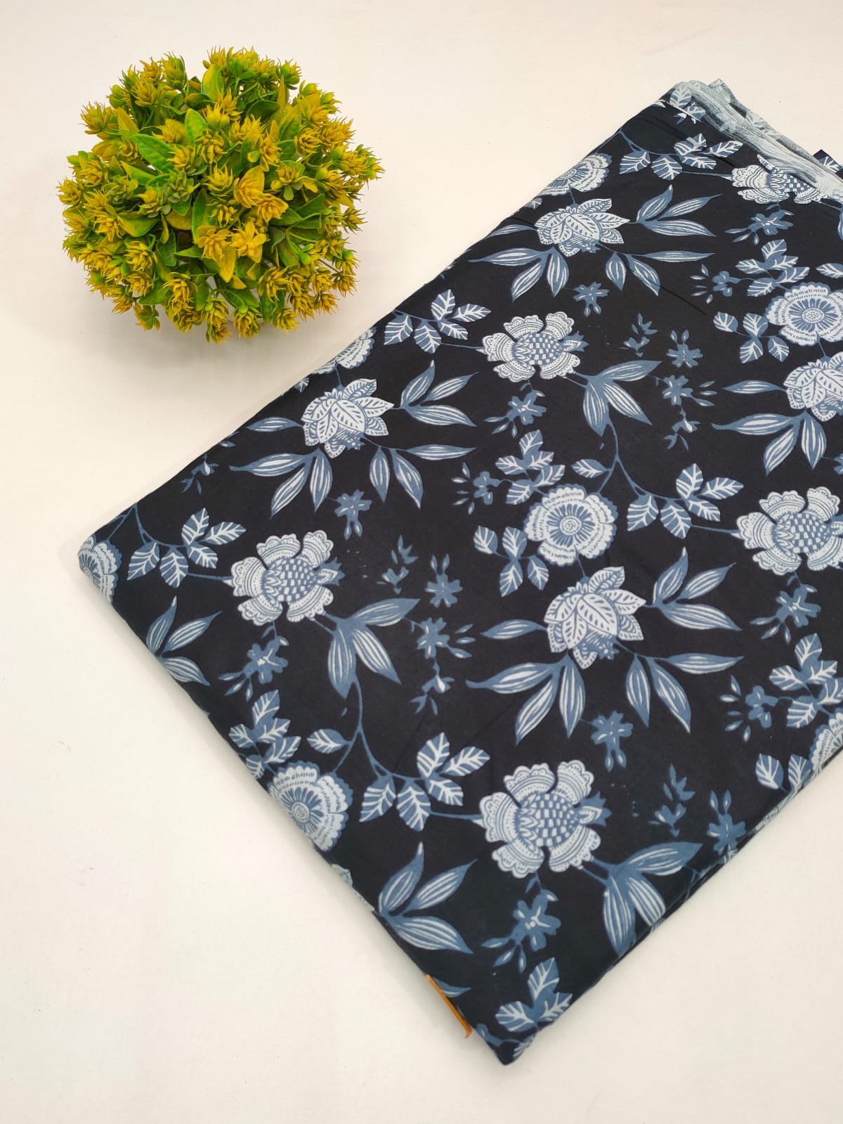 Cotton fabric dress material from sanganeri print with screen printing
