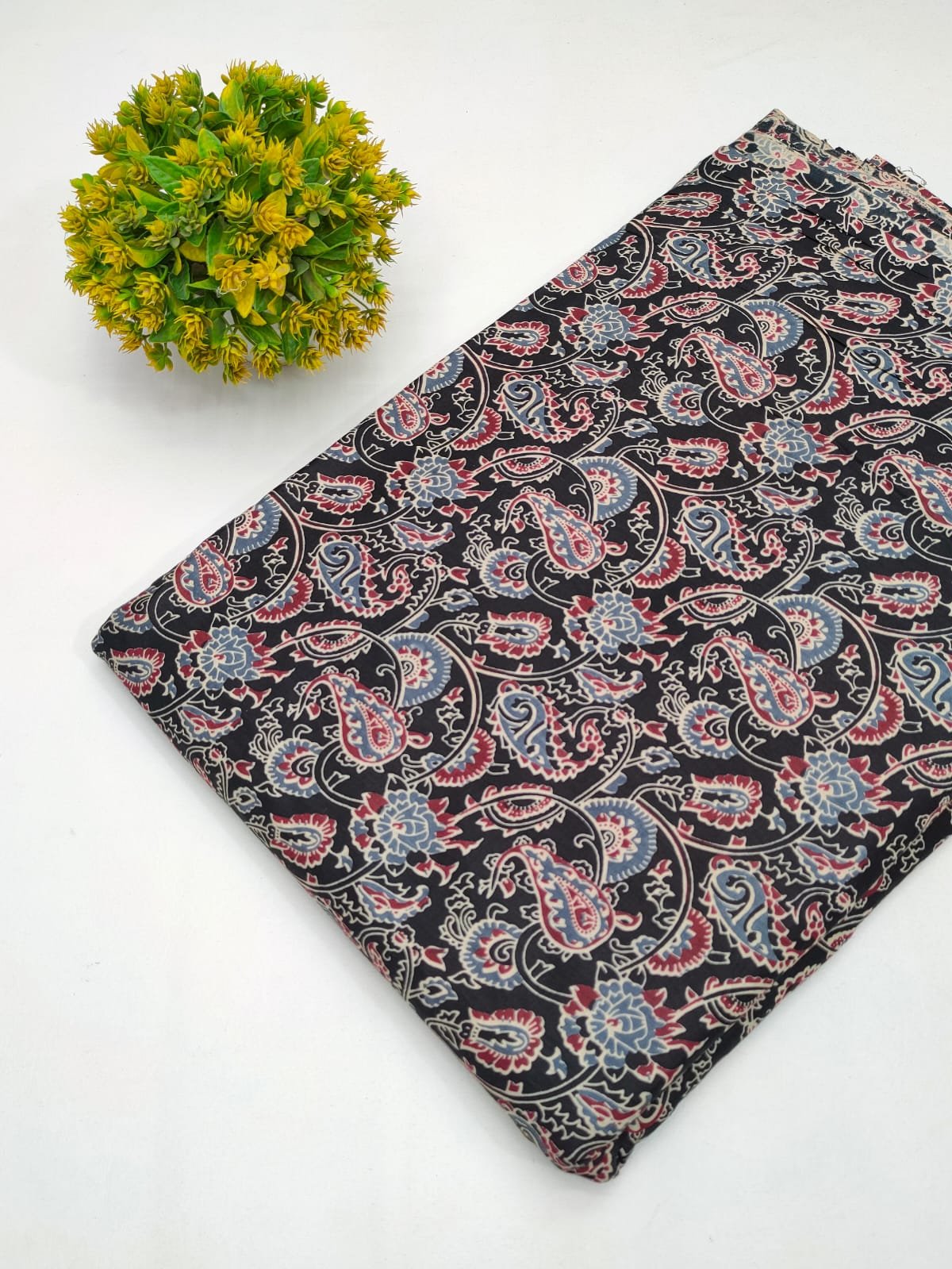 Cotton fabric dress material from sanganeri print with screen printing