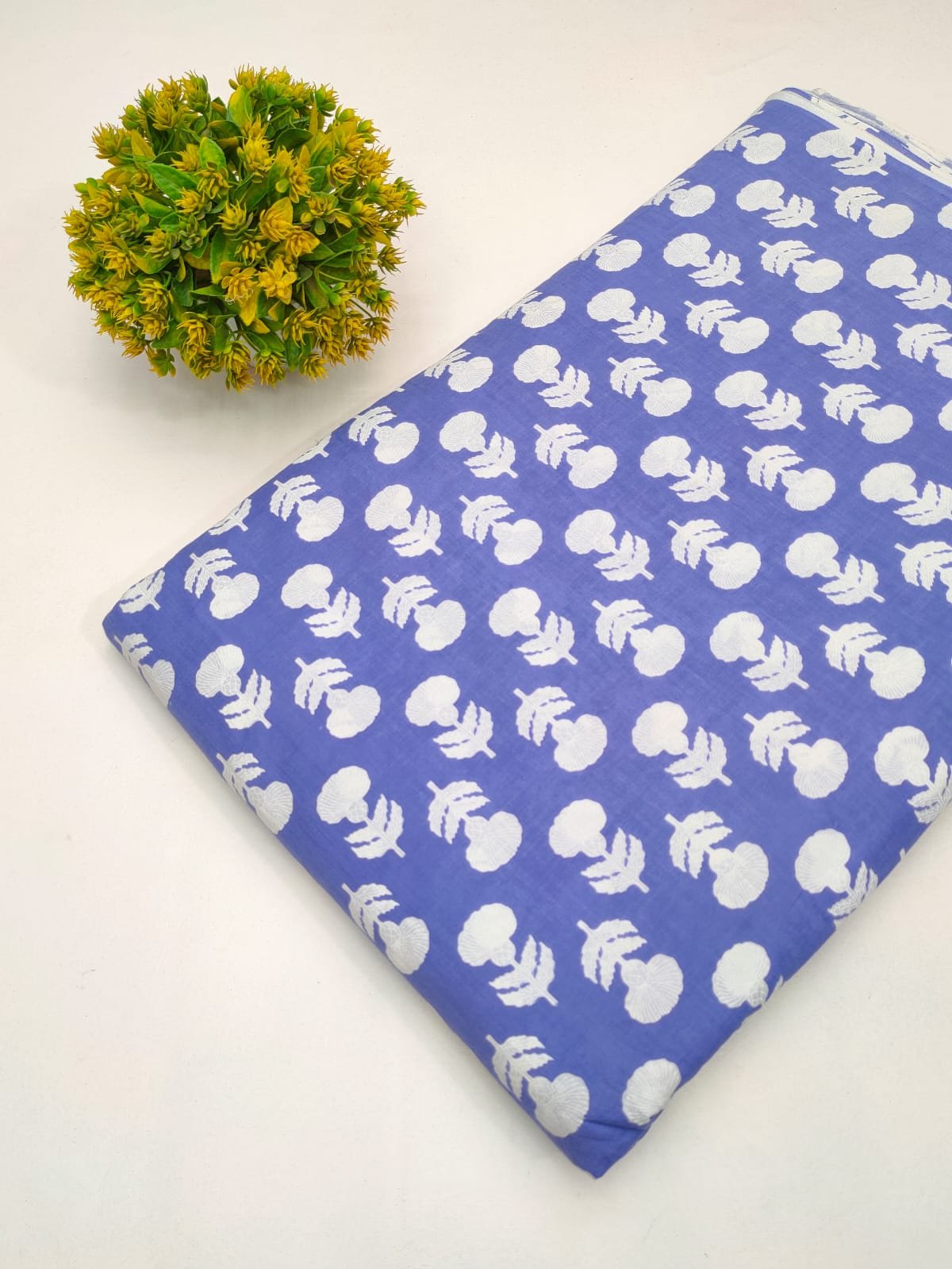 Cotton fabric dress material from sanganeri print with screen printing