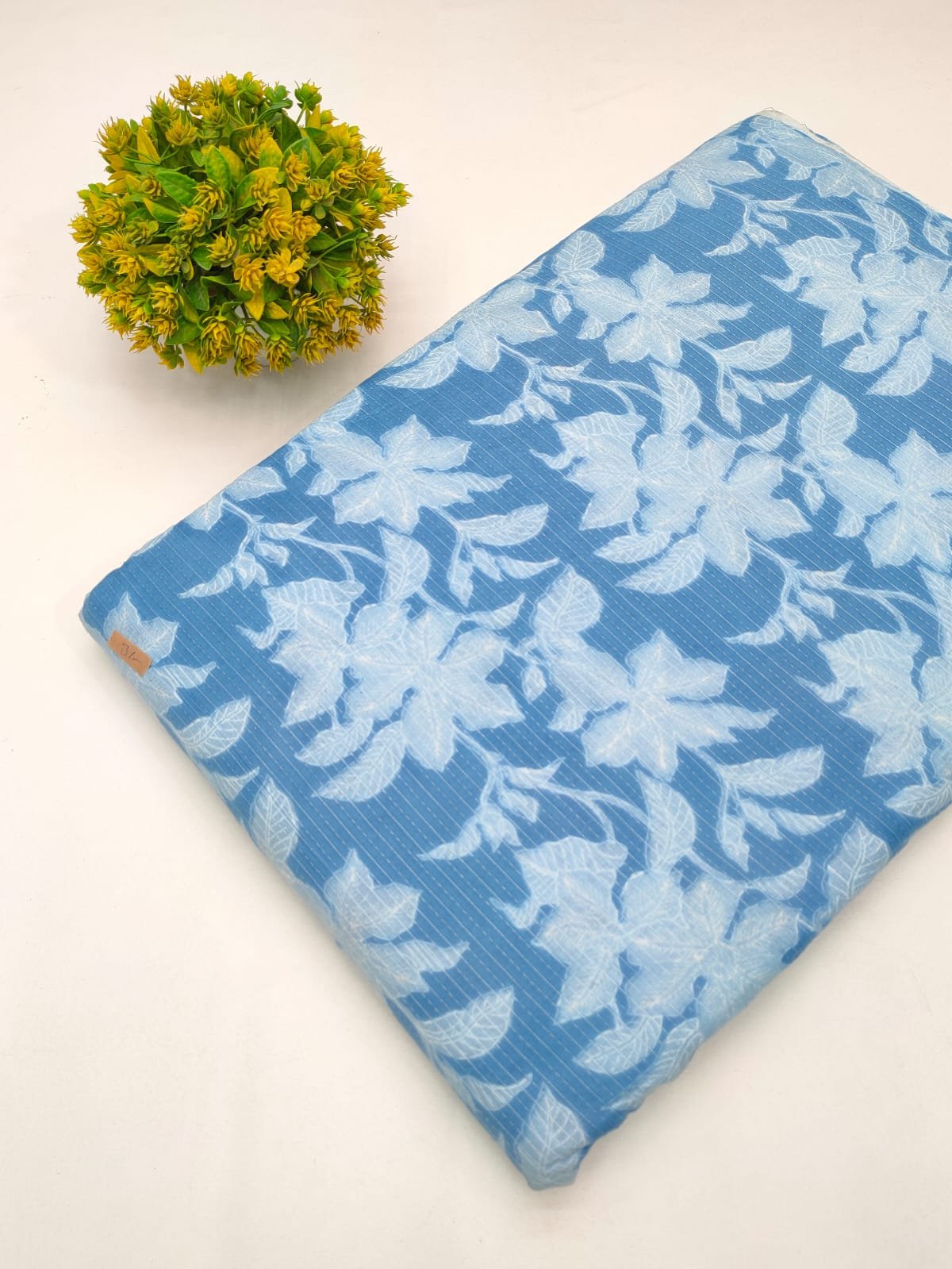 Katha Work Pure Cotton Fabric for kurtis and dress