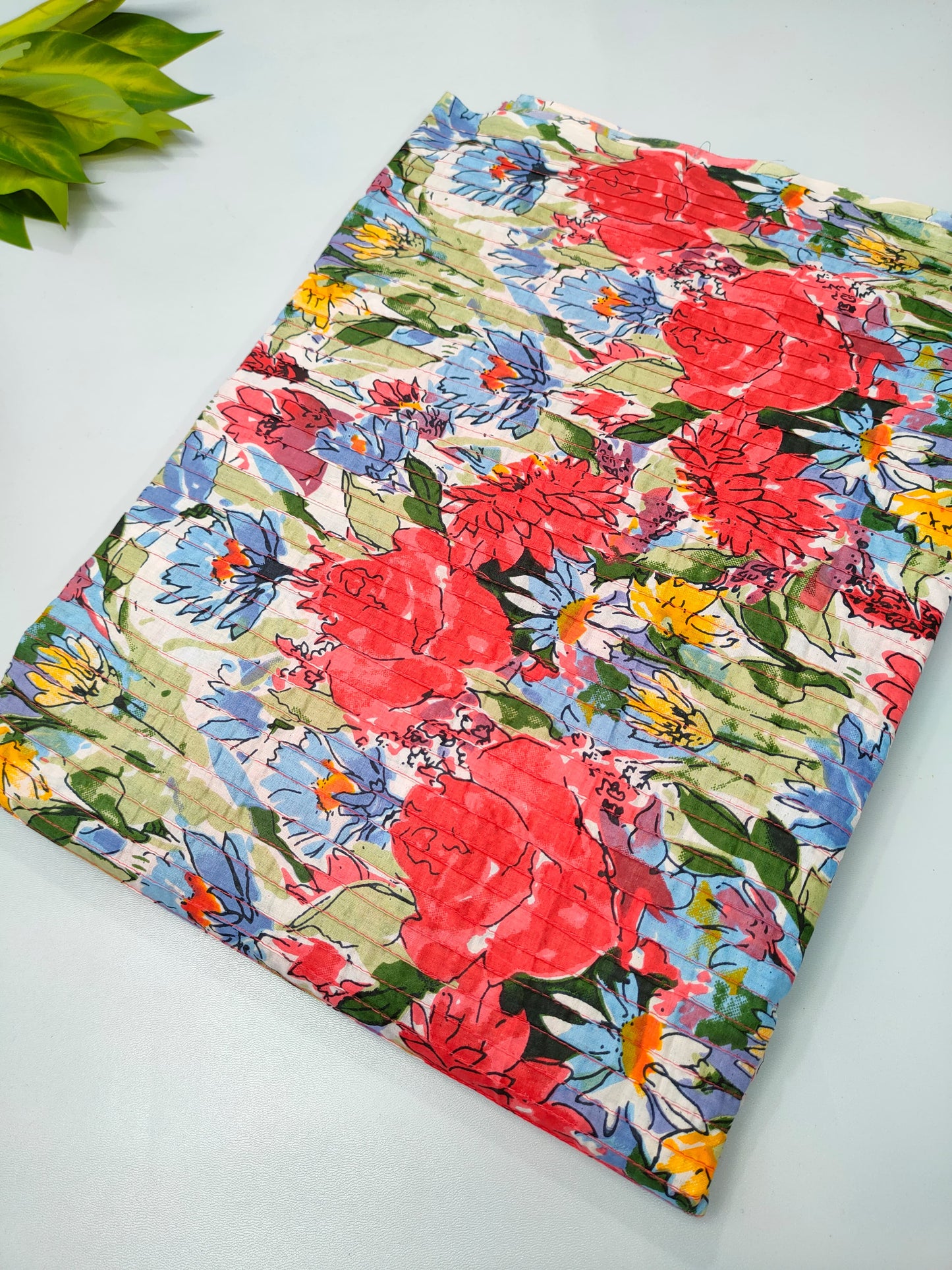 Pin Tuck Cotton Fabrics for dress material