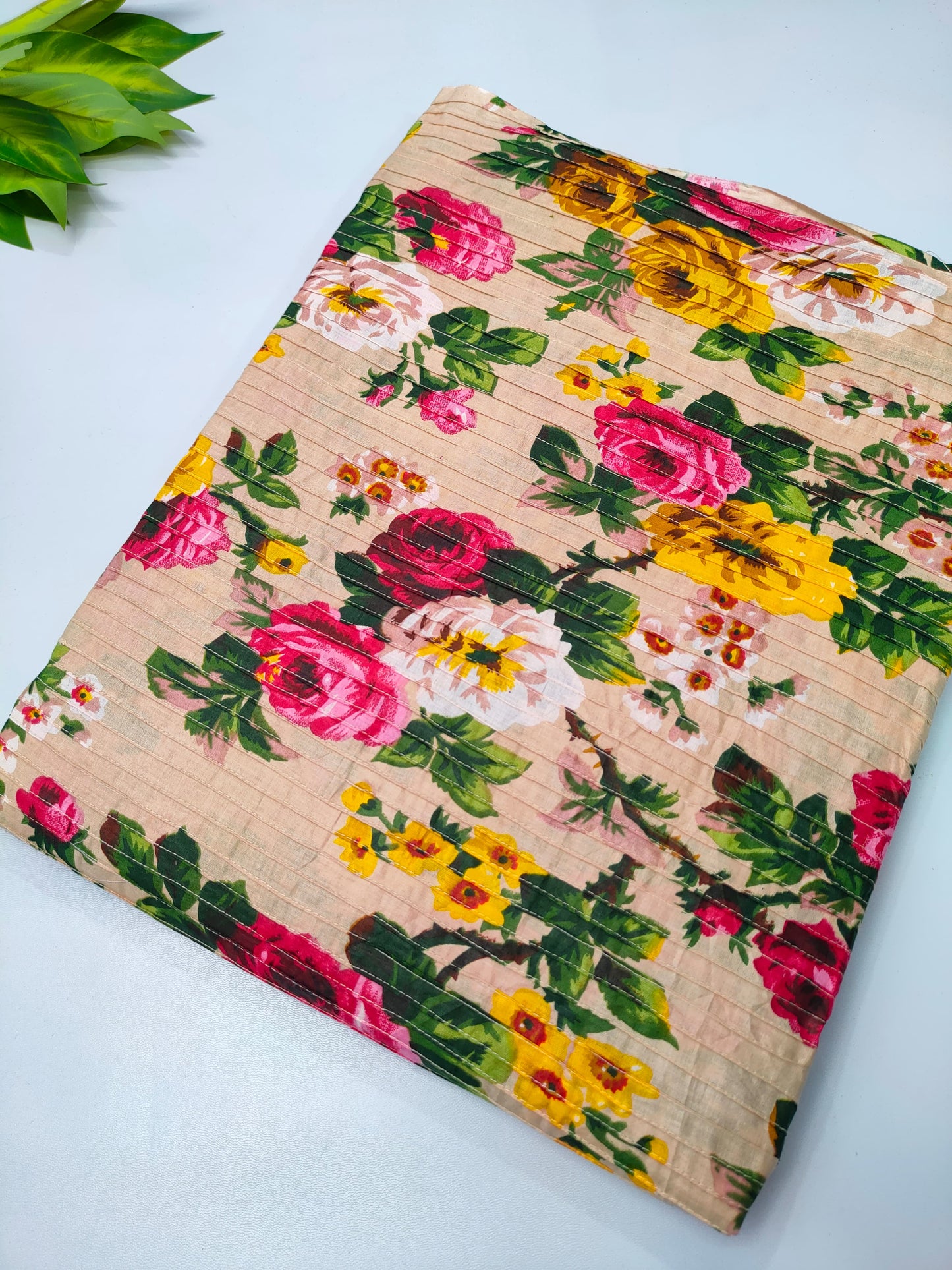 Pin Tuck Cotton Fabrics for dress material