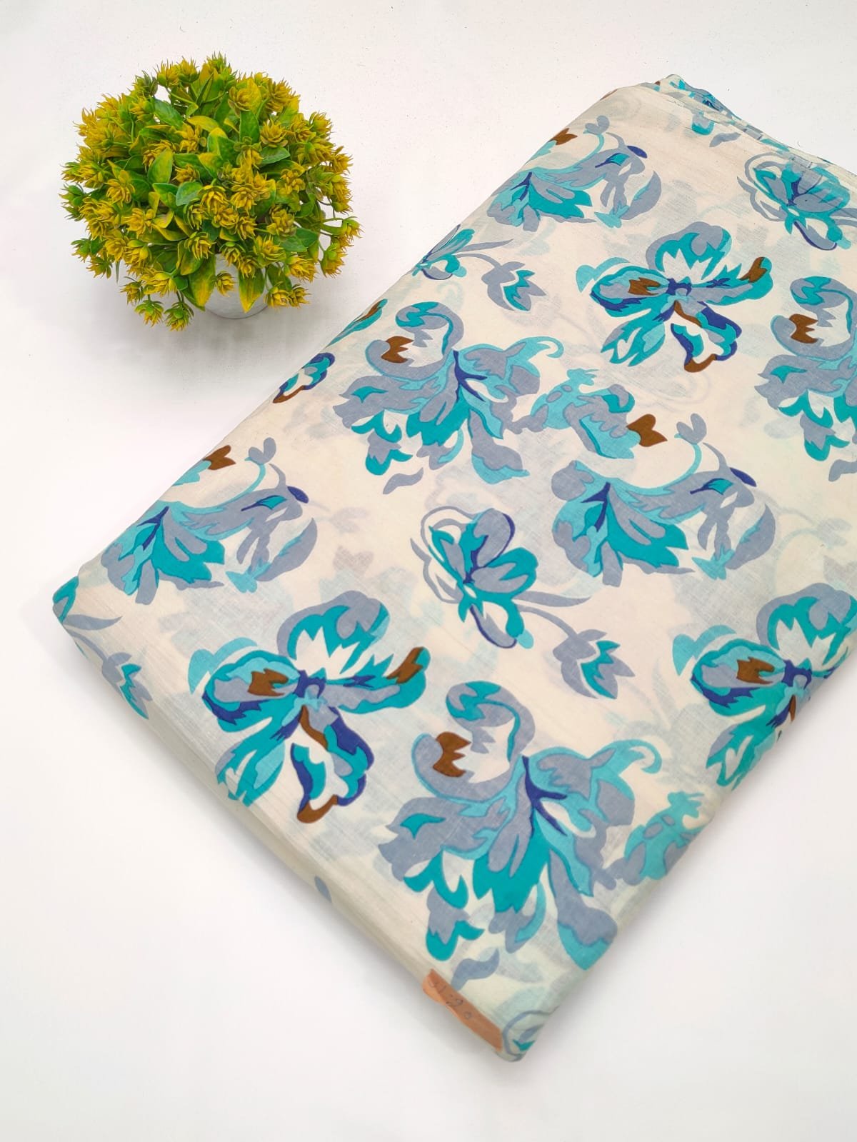 Ethnic motif cotton fabric screen print India