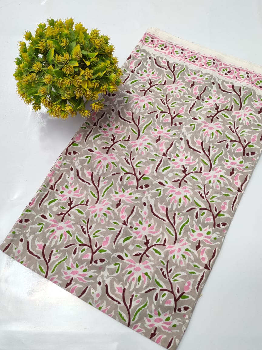 Hand Block Pure Cotton Dress material