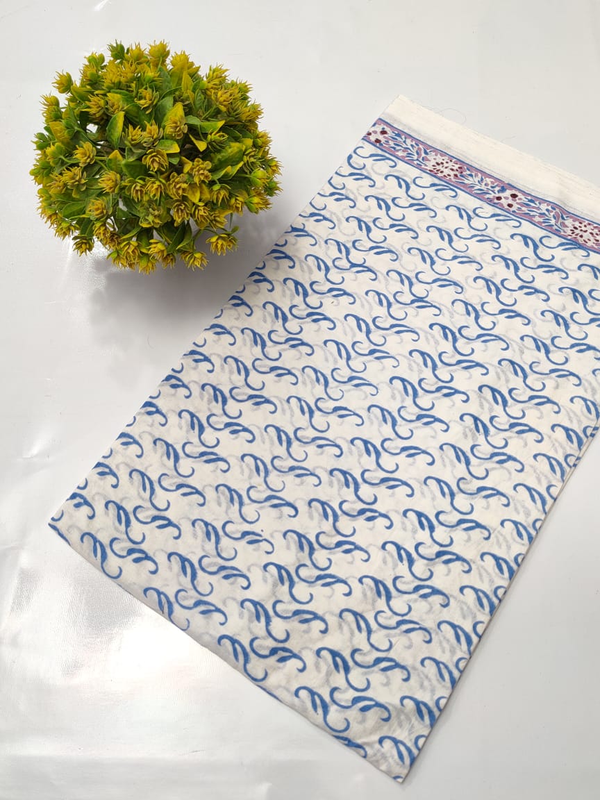 Hand Block Pure Cotton Dress material