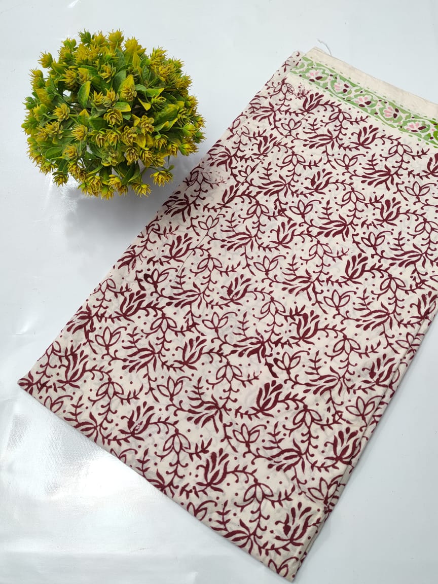 Hand Block Pure Cotton Dress material