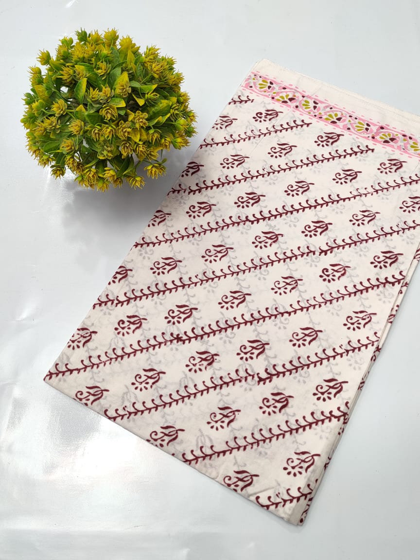 Hand Block Pure Cotton Dress material
