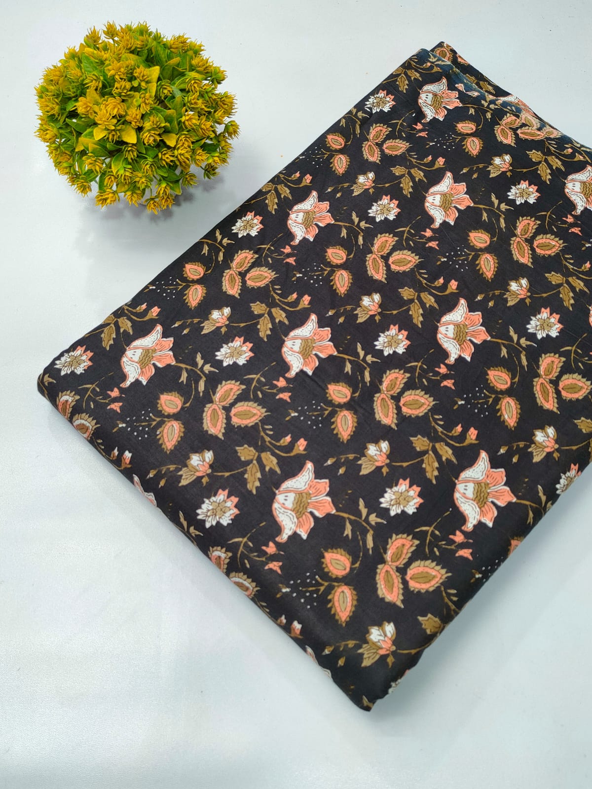 Soft cotton fabric for summer tulsi prints