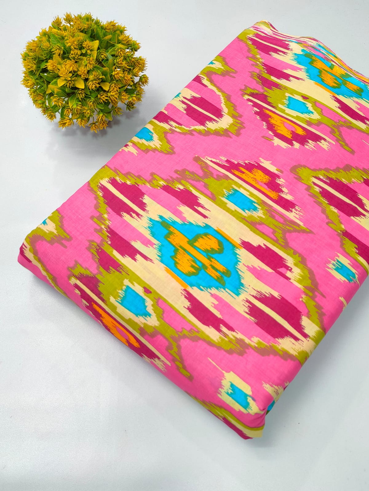 Soft cotton fabric for summer tulsi prints