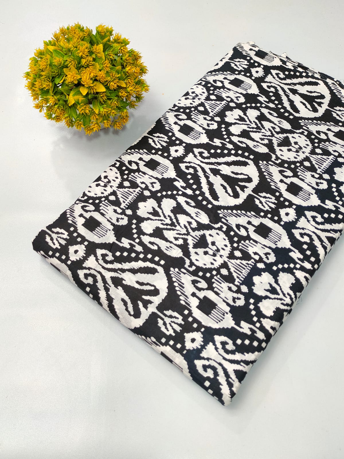 Soft cotton fabric for summer tulsi prints