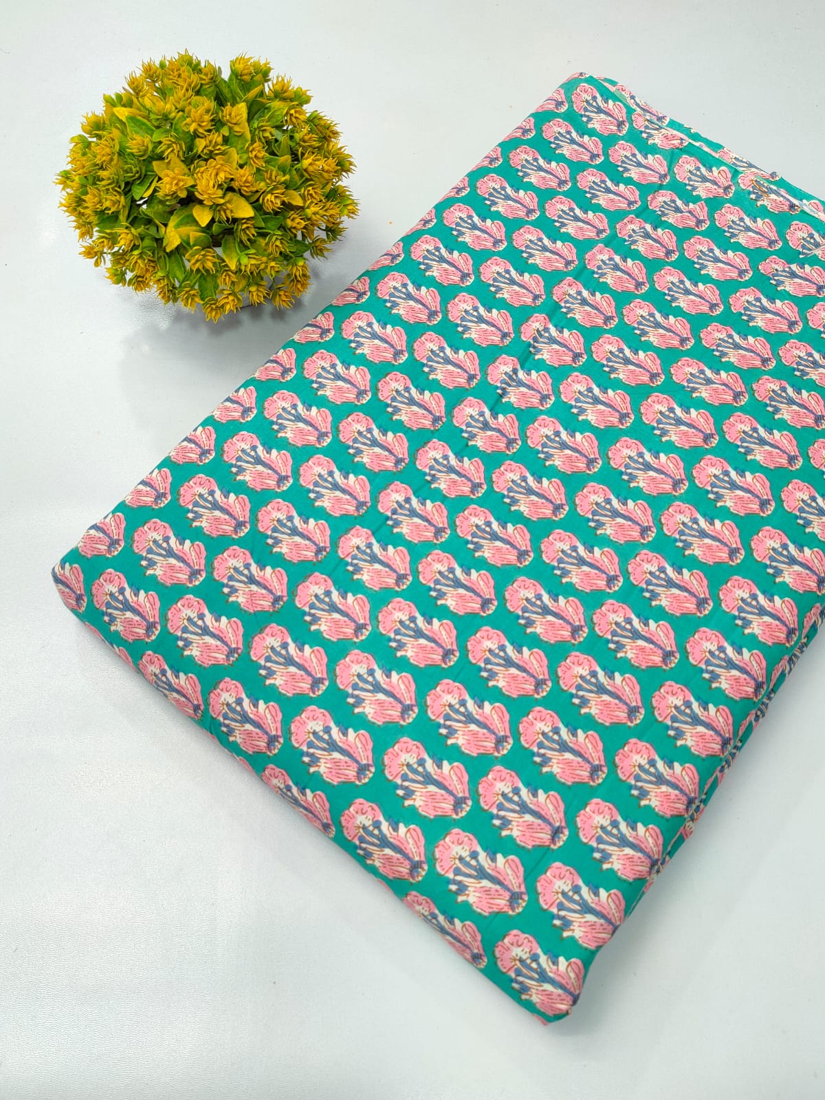 Soft cotton fabric for summer tulsi prints