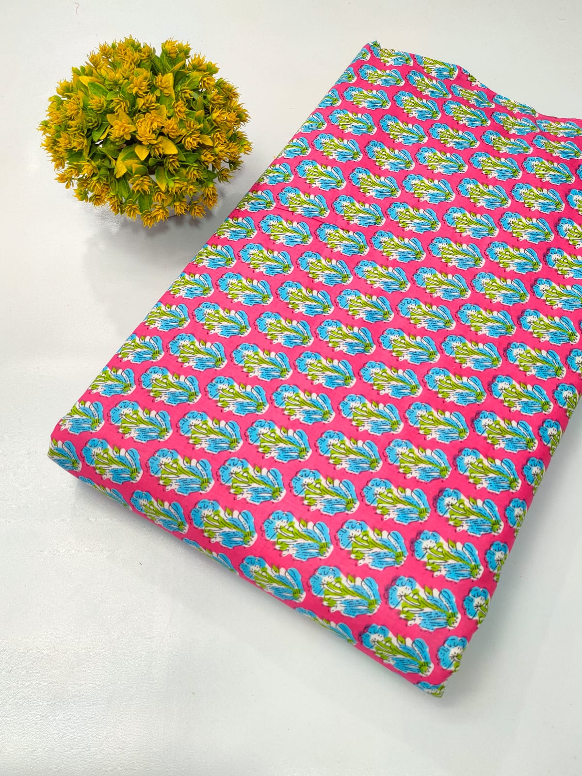 Soft cotton fabric for summer tulsi prints