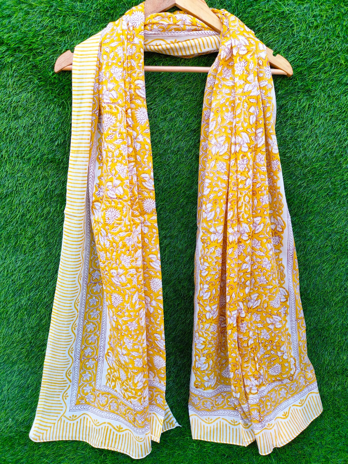 Dupatta Stole 2 meter hand block printed