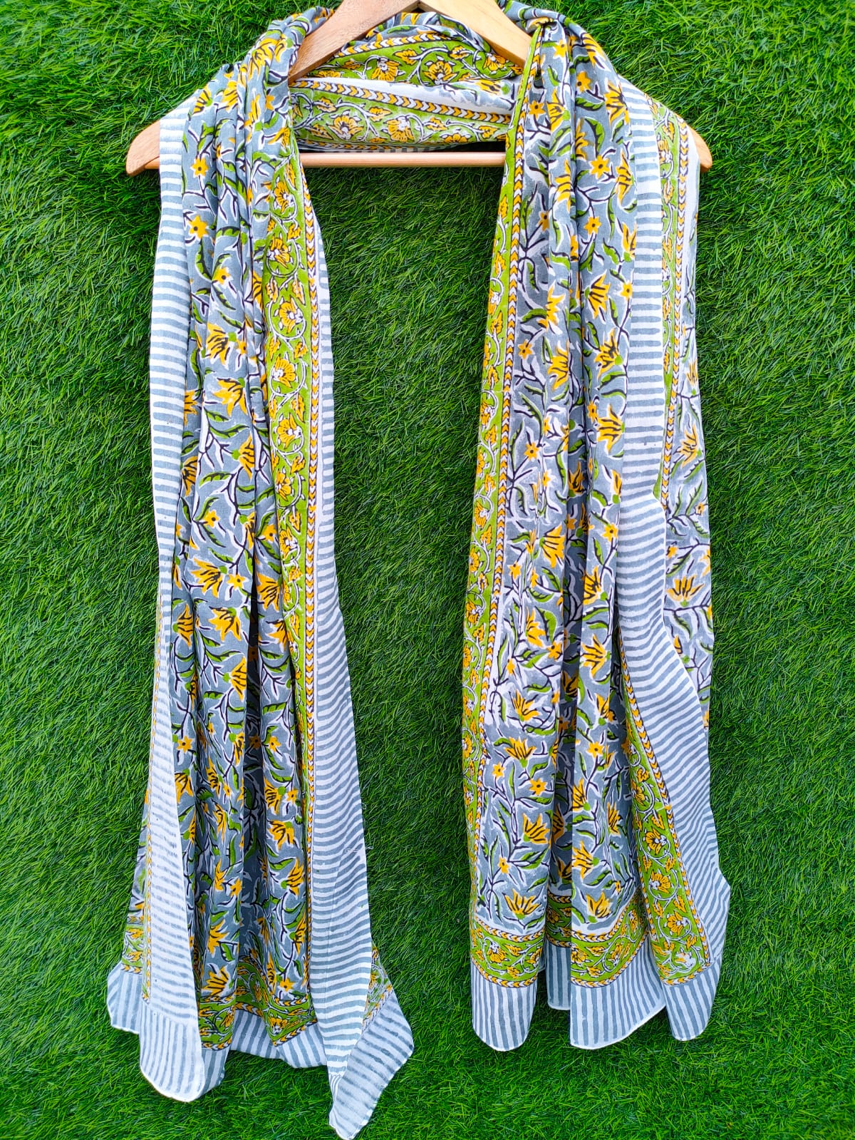 Dupatta Stole 2 meter hand block printed