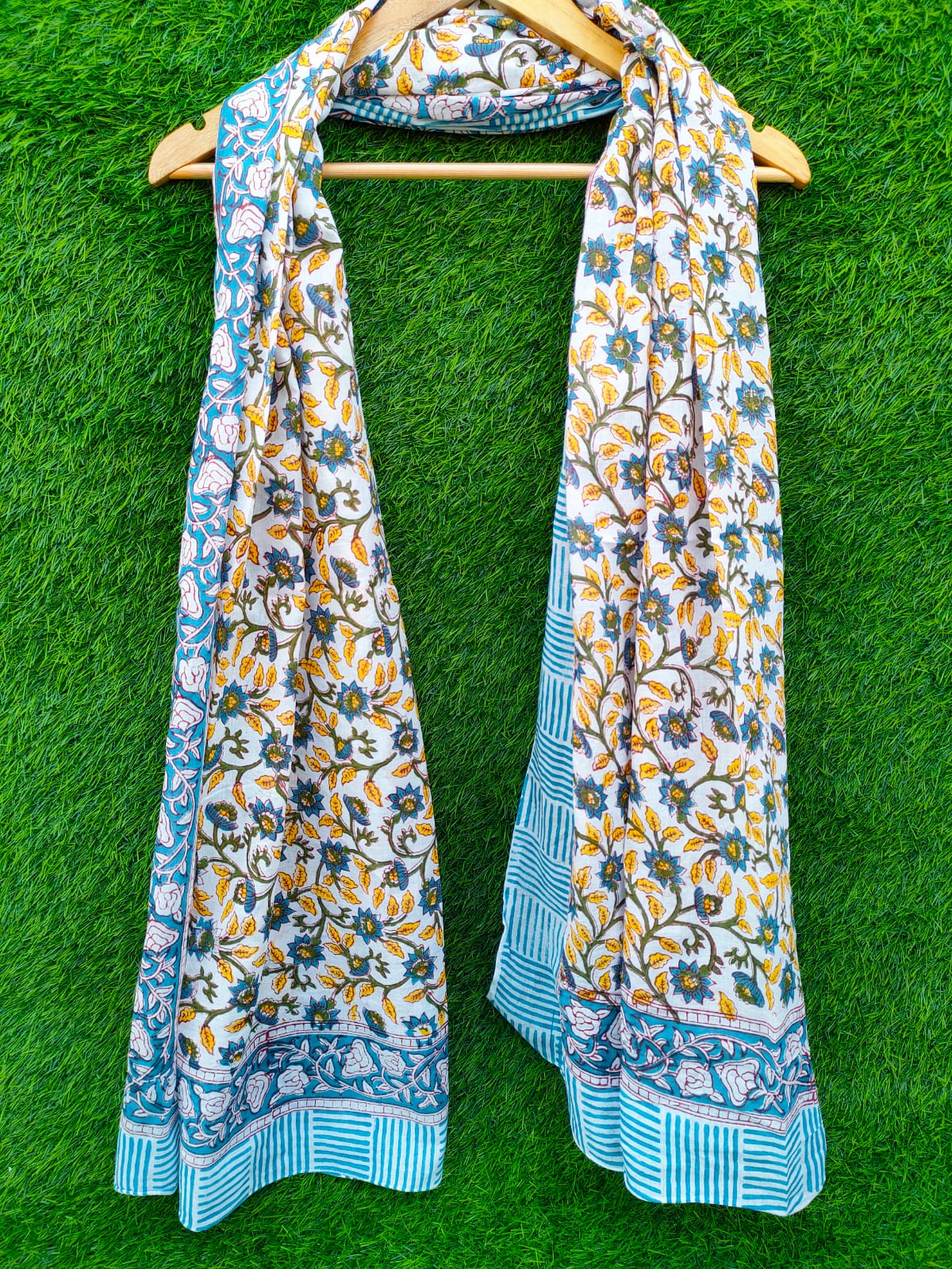 Dupatta Stole 2 meter hand block printed