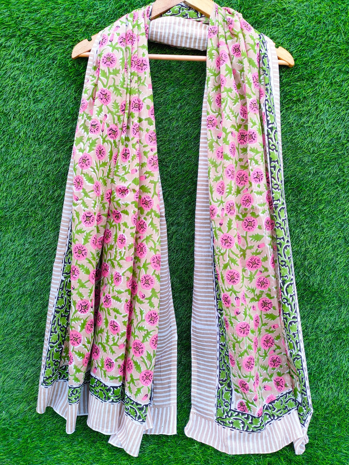 Dupatta Stole 2 meter hand block printed