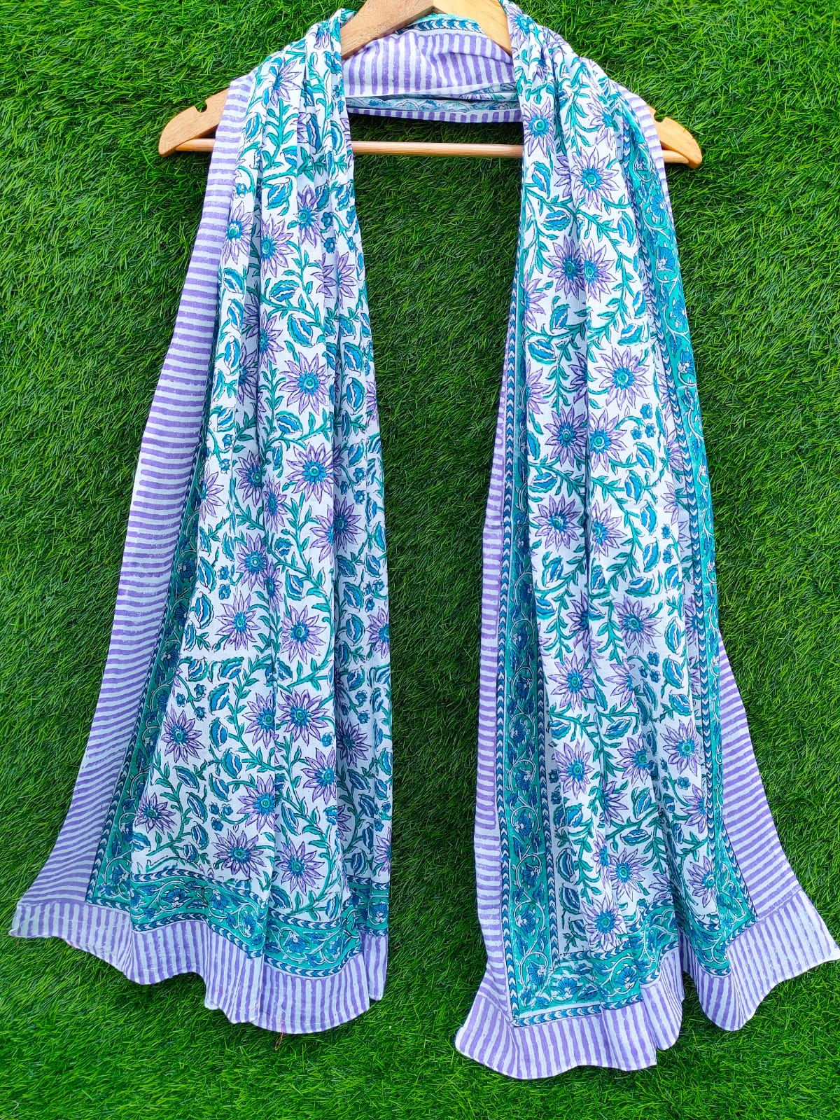 Dupatta Stole 2 meter hand block printed