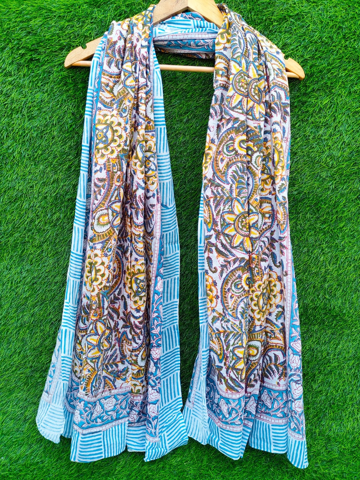 Dupatta Stole 2 meter hand block printed
