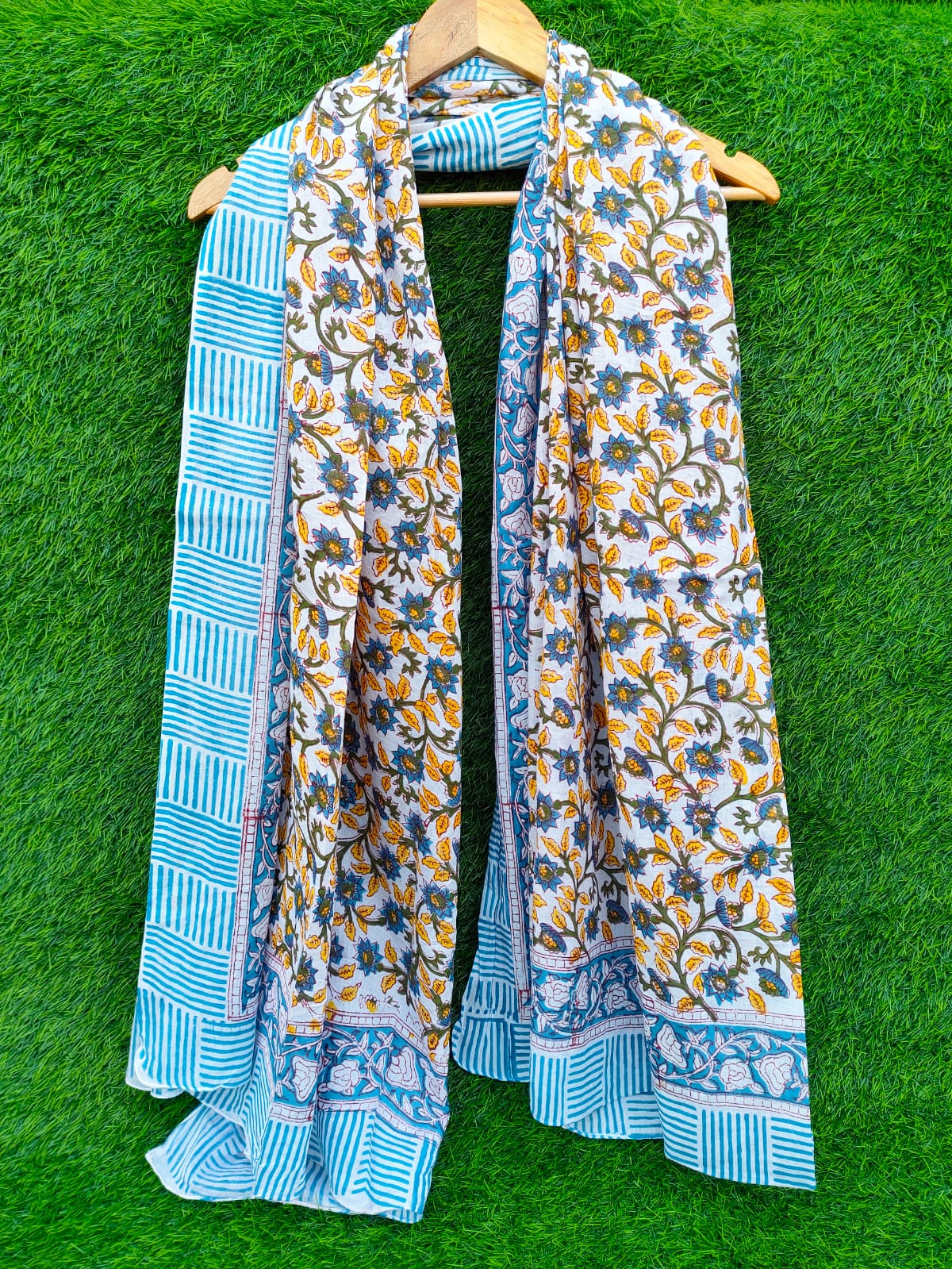 Dupatta Stole 2 meter hand block printed