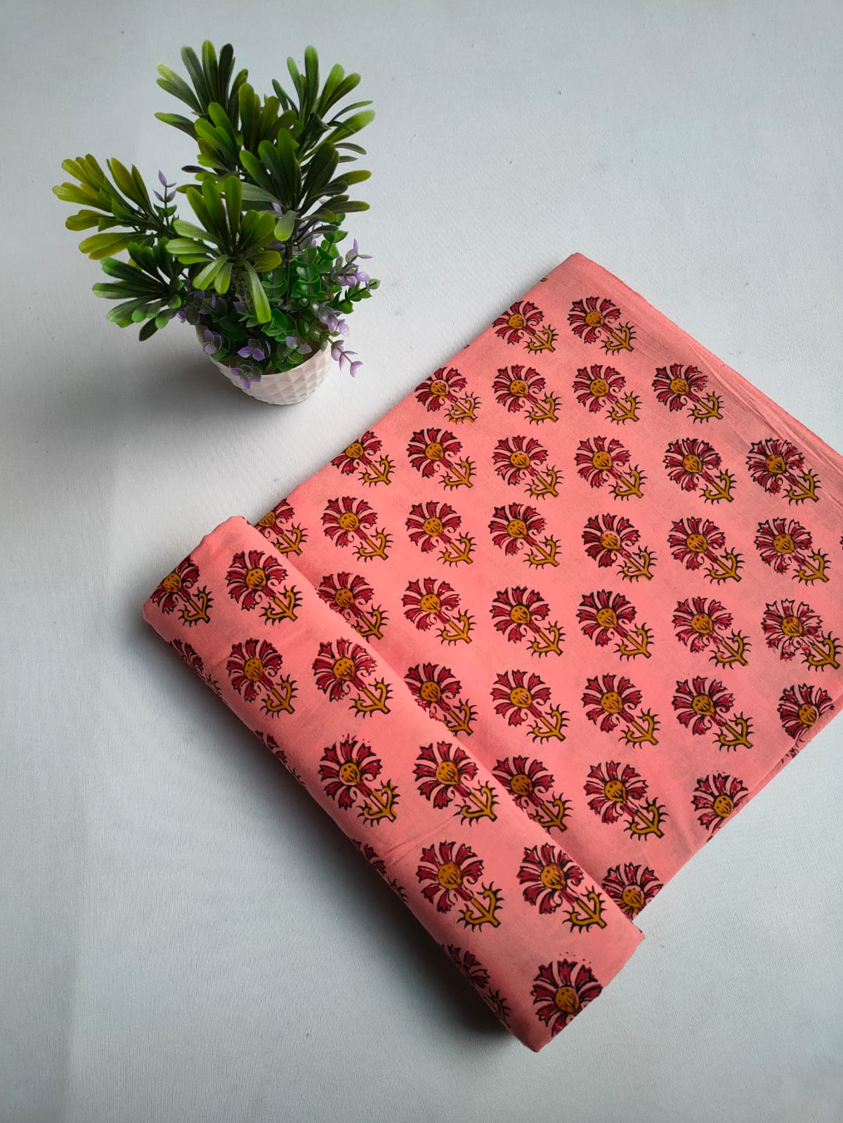 Pure Cotton Hand Block Printed Fabric - JBTKB19