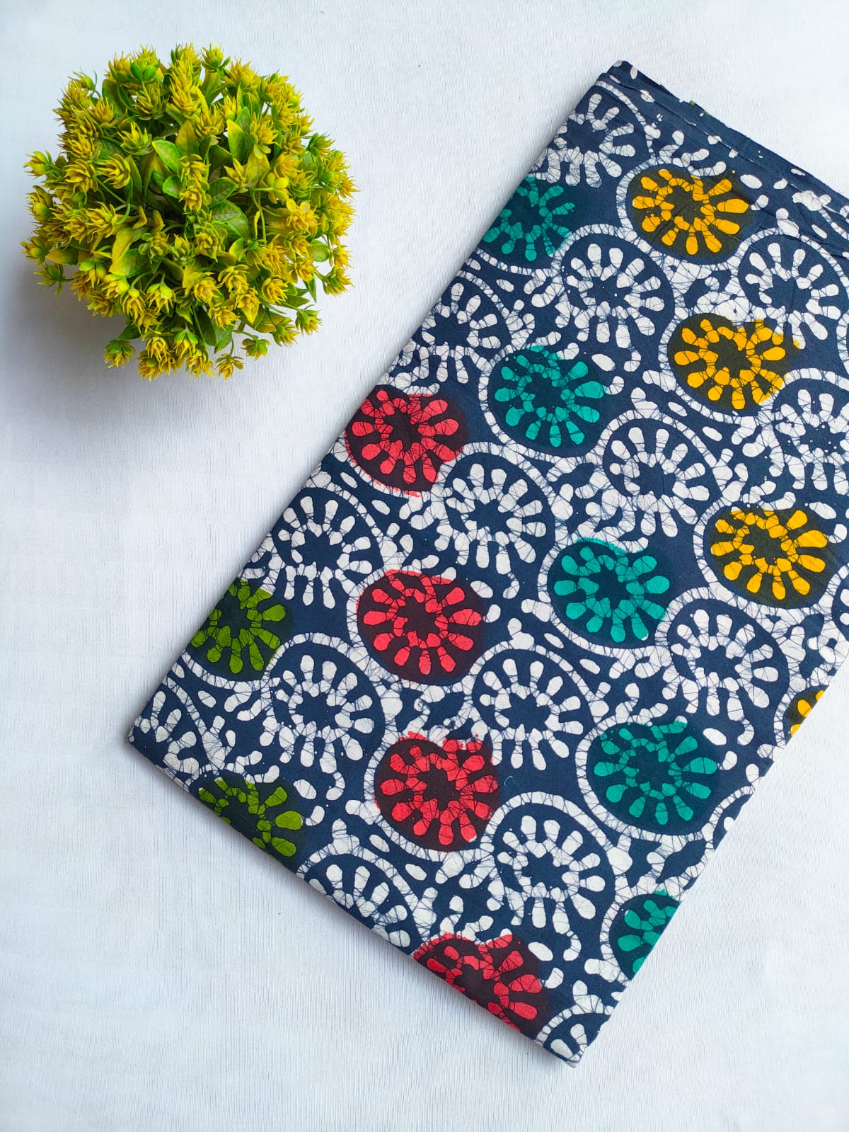 Bagru Dabu Indigo Batik Hand Block Cotton Fabric