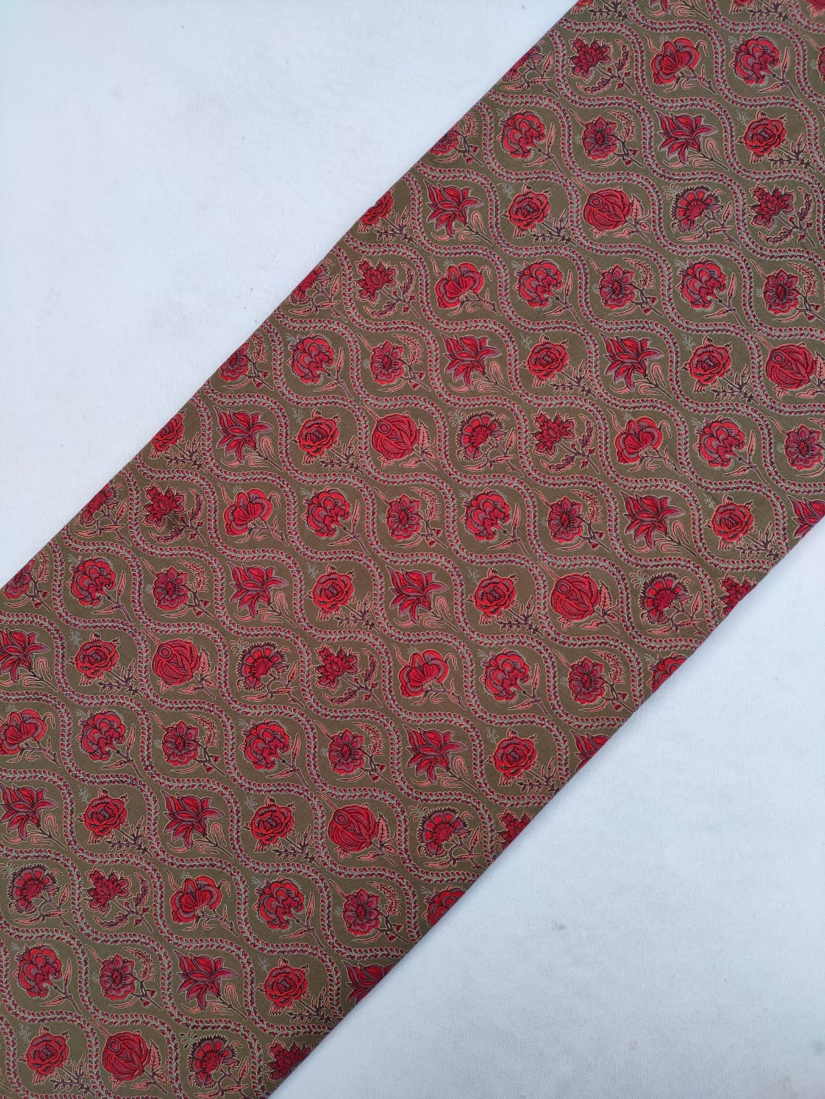 Jaipuri Cotton Hand Block Printed Fabric In Running Length - JBRS306