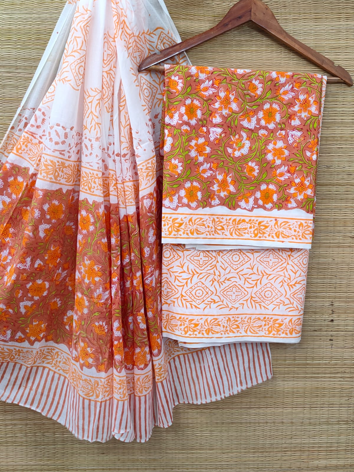Cotton Salwar Suit set with cotton dupatta