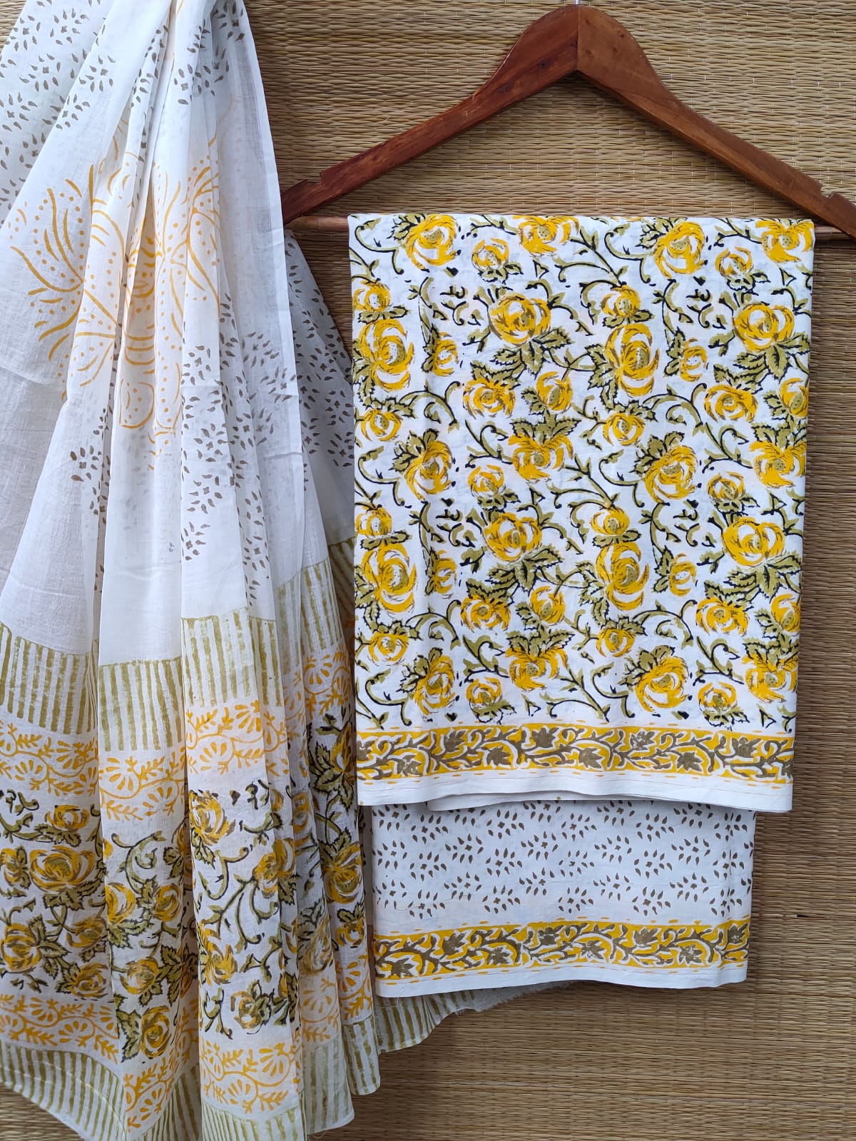 Pure Cotton Suit Set with Cotton Dupatta