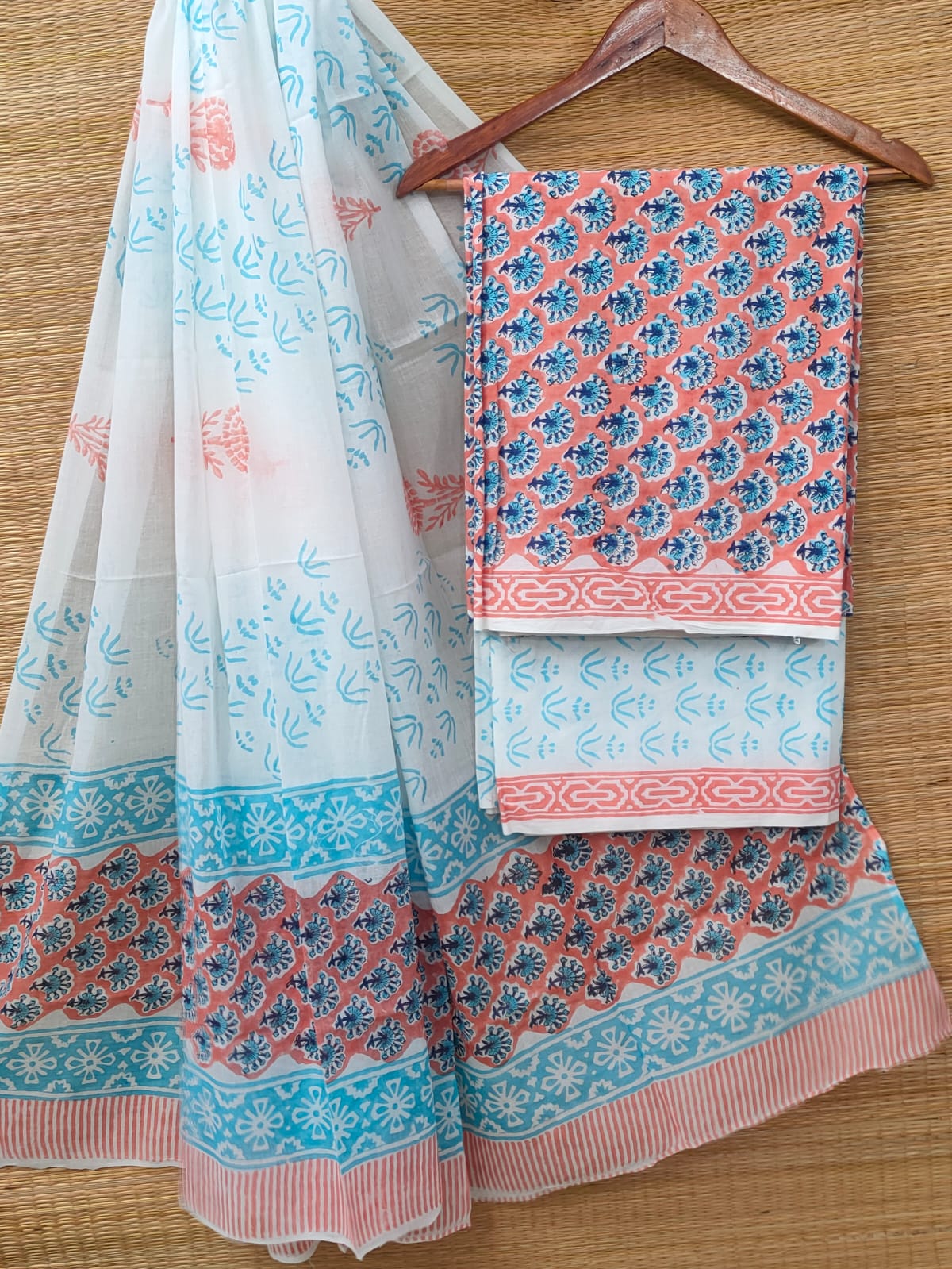 Cotton Salwar Suit set with cotton dupatta