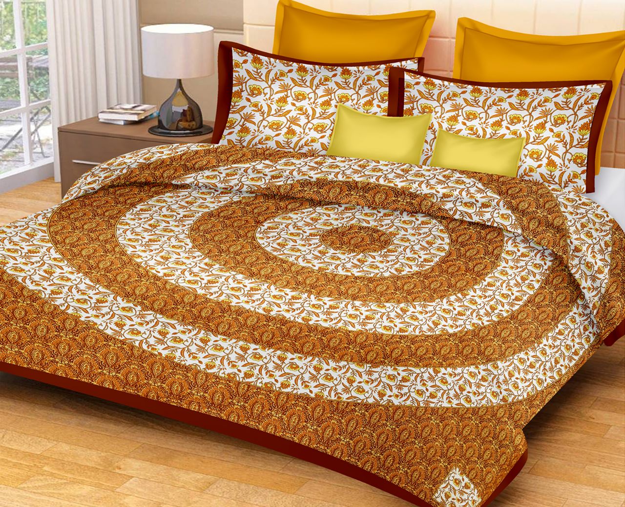 Cotton Double Bedsheet With 2 Pillow Covers – JBNBD15