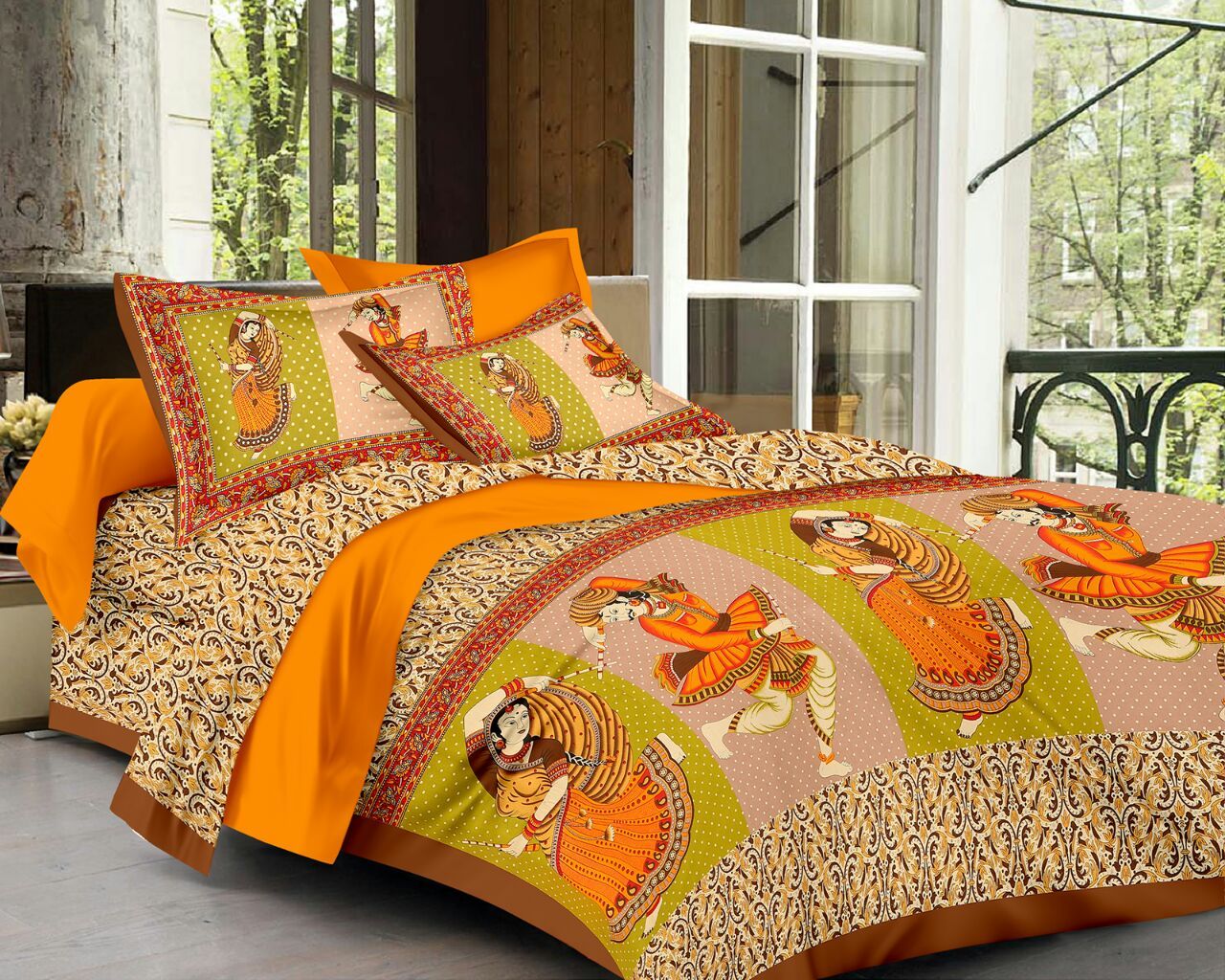 Cotton Double Bedsheet With 2 Pillow Covers – JBNBD9