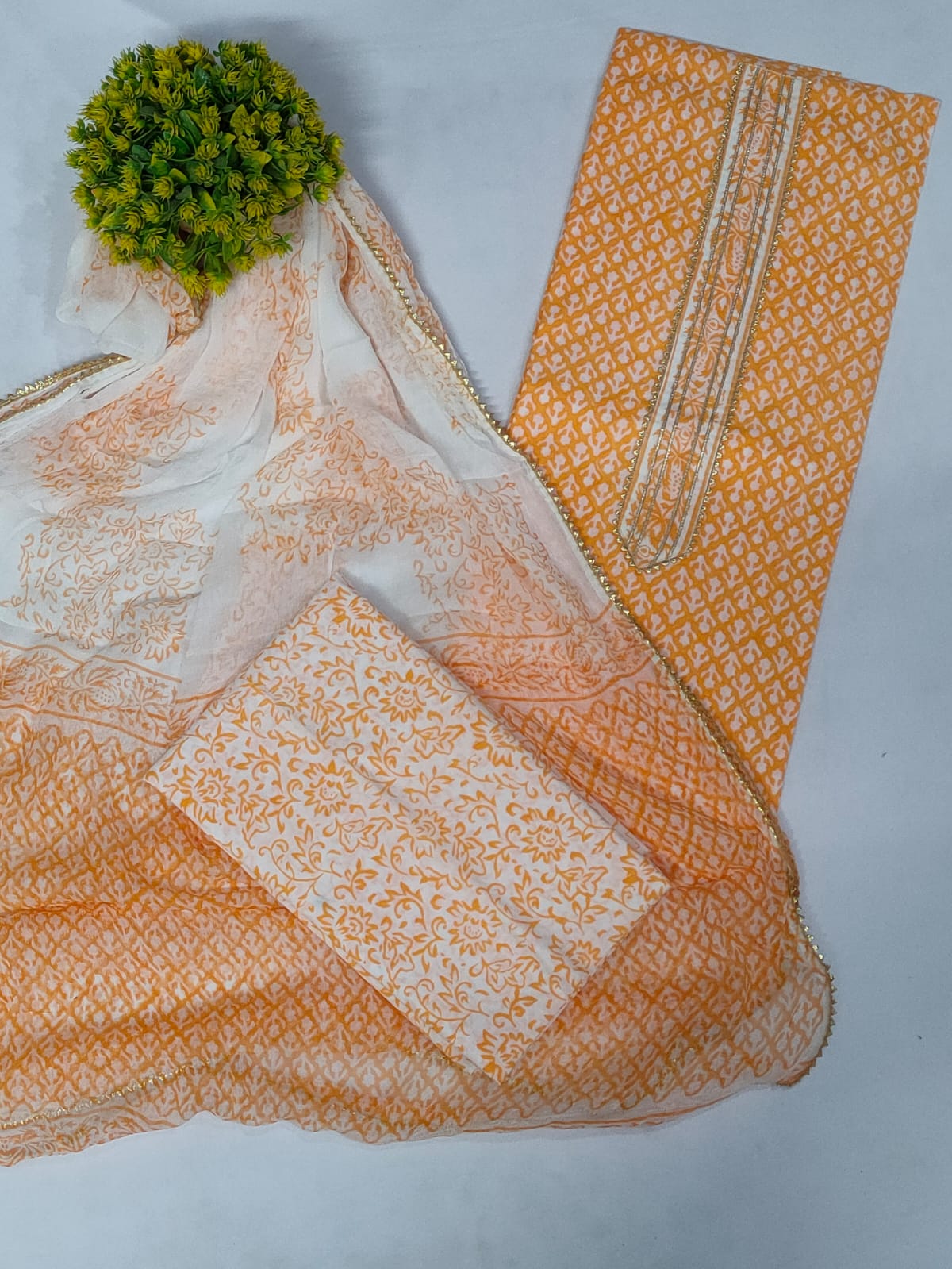 Gota patti chiffon salwar suit set