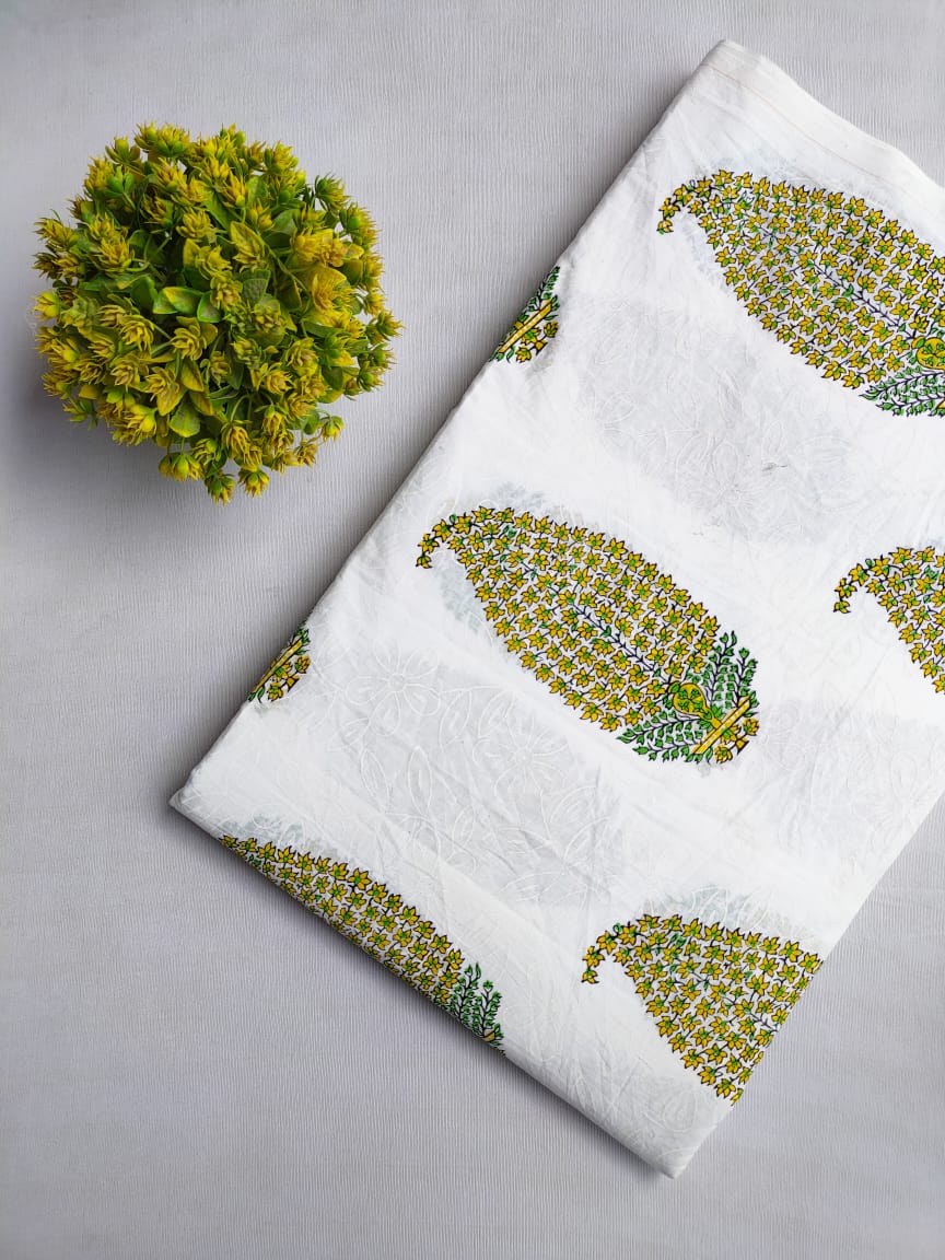 Hand Block Cotton Fabrics Jaipur Bazar