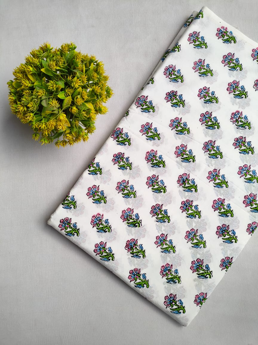 Hand Block Cotton Fabrics Jaipur Bazar