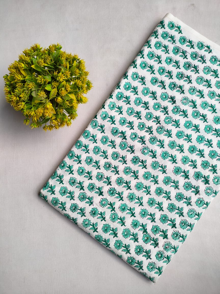 Hand Block Cotton Fabrics Jaipur Bazar