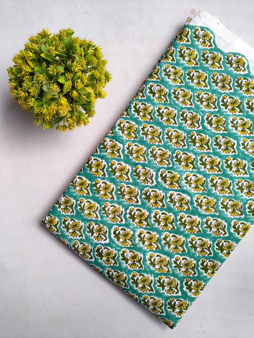 Hand Block Cotton Fabrics Jaipur Bazar