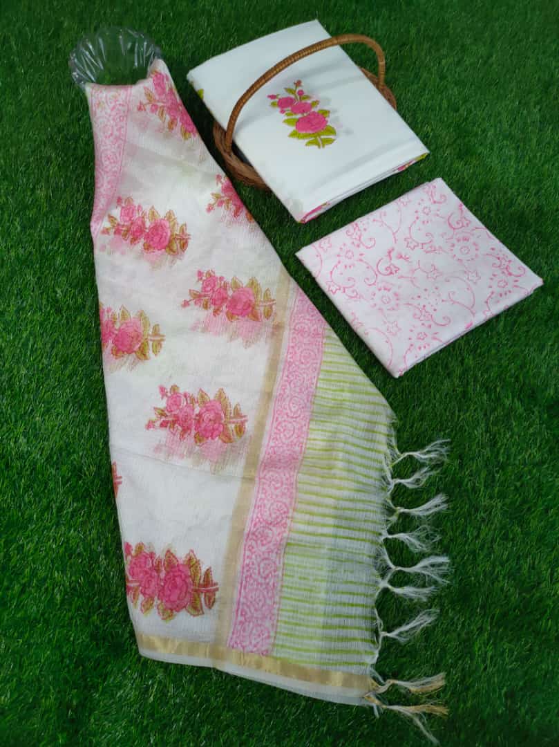 Kota Doriya Dupatta With Cotton Top-Bottom Salwar Suit Set - JBKD243