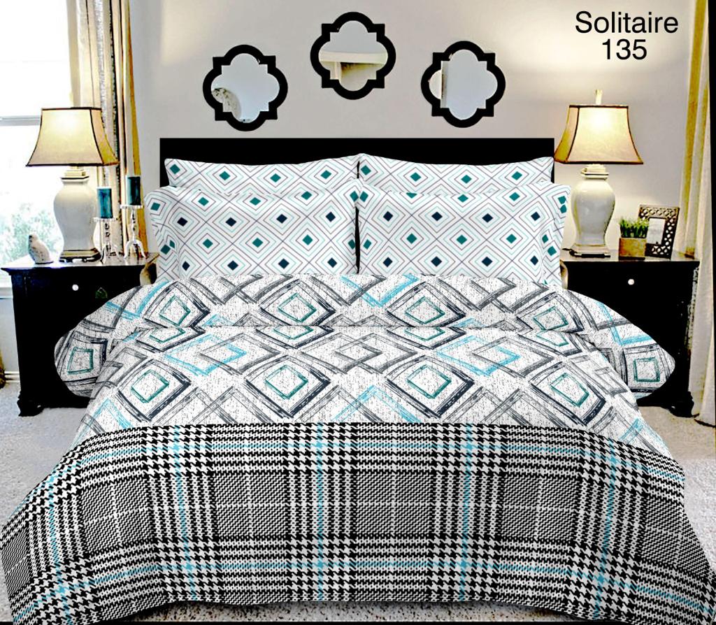 Cotton Jumbo Size 108"x108" Bedsheet With 2 Pillow Covers - JBNBJ3