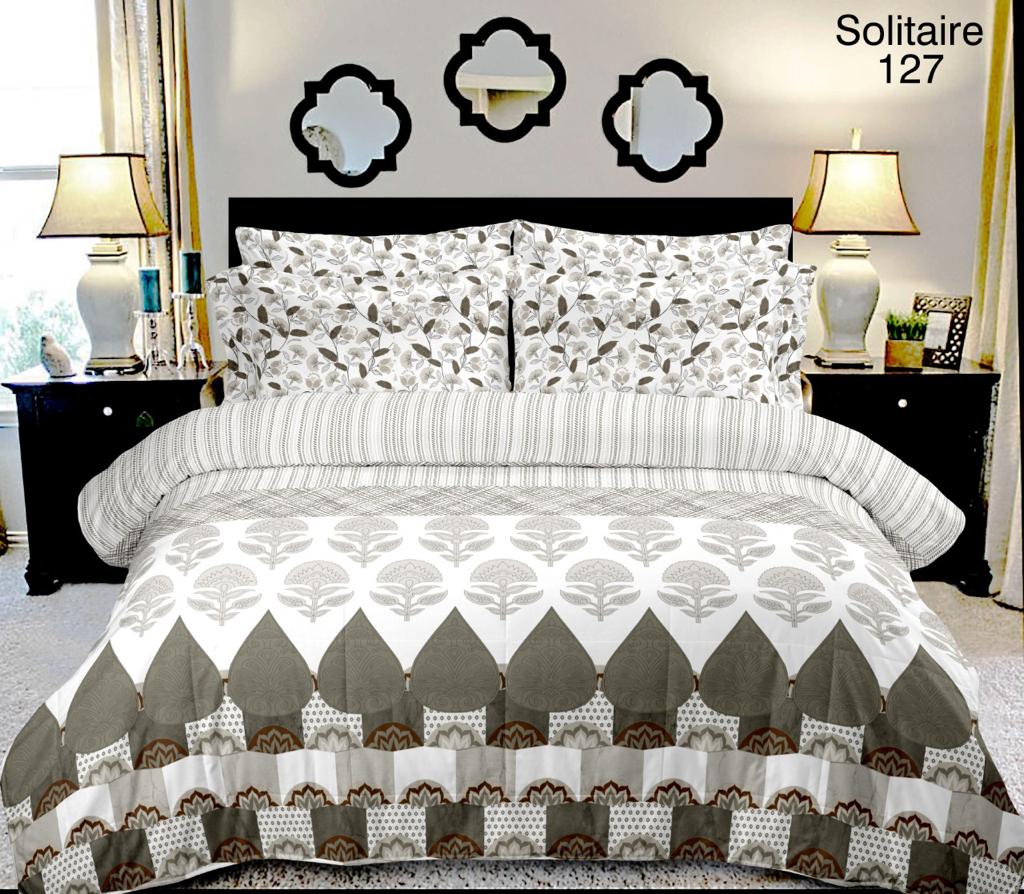 100% Pure Cotton King Size Double Bedsheet With 2 Pillow Covers ( 100 X 108 Inches ) - JBNBK12