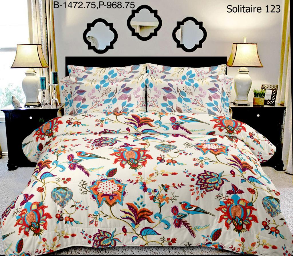 100% Pure Cotton King Size Double Bedsheet With 2 Pillow Covers ( 100 X 108 Inches ) - JBNBK18