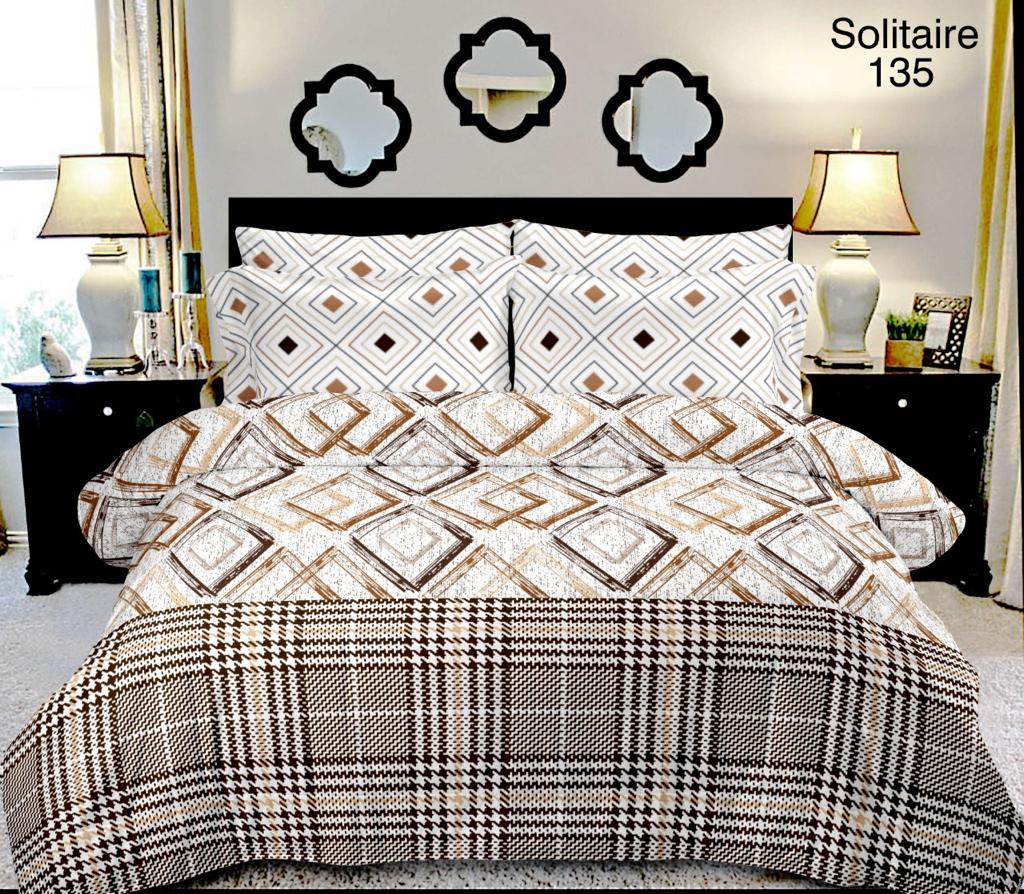 100% Pure Cotton King Size Double Bedsheet With 2 Pillow Covers ( 100 X 108 Inches ) - JBNBK23