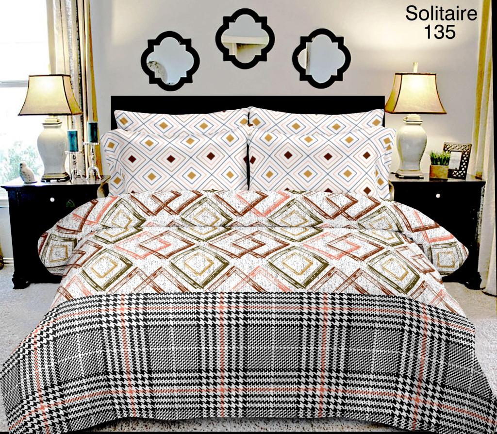 100% Pure Cotton King Size Double Bedsheet With 2 Pillow Covers ( 100 X 108 Inches ) - JBNBK24