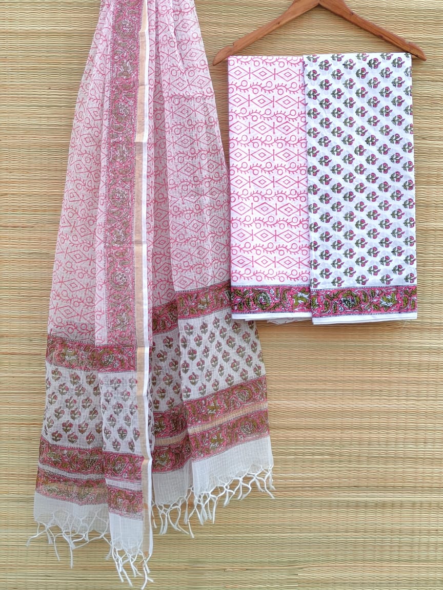 Kota Doriya Dupatta With Cotton Top-Bottom Salwar Suit Set - JBKD57