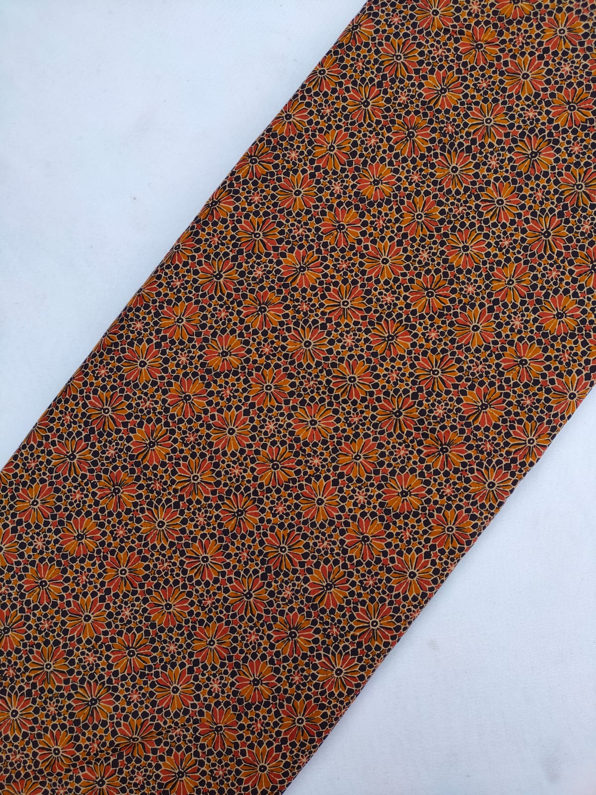 Hand Block Printed Pure Cotton Fabric In Running Length - JBRS345