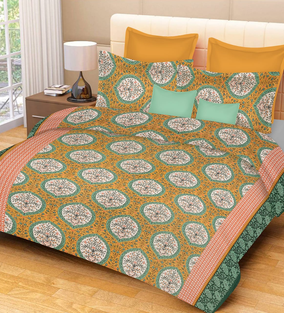 Queen Size ( 90"x108" ) Bedsheet With 2 Pillow Covers - JBNBQ21